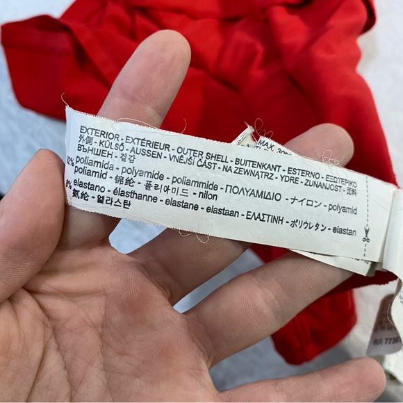 Zara Square Neck Lined Tank Solid Basics Medium Bright Firetruck Red Stretchy M - Picture 7 of 8